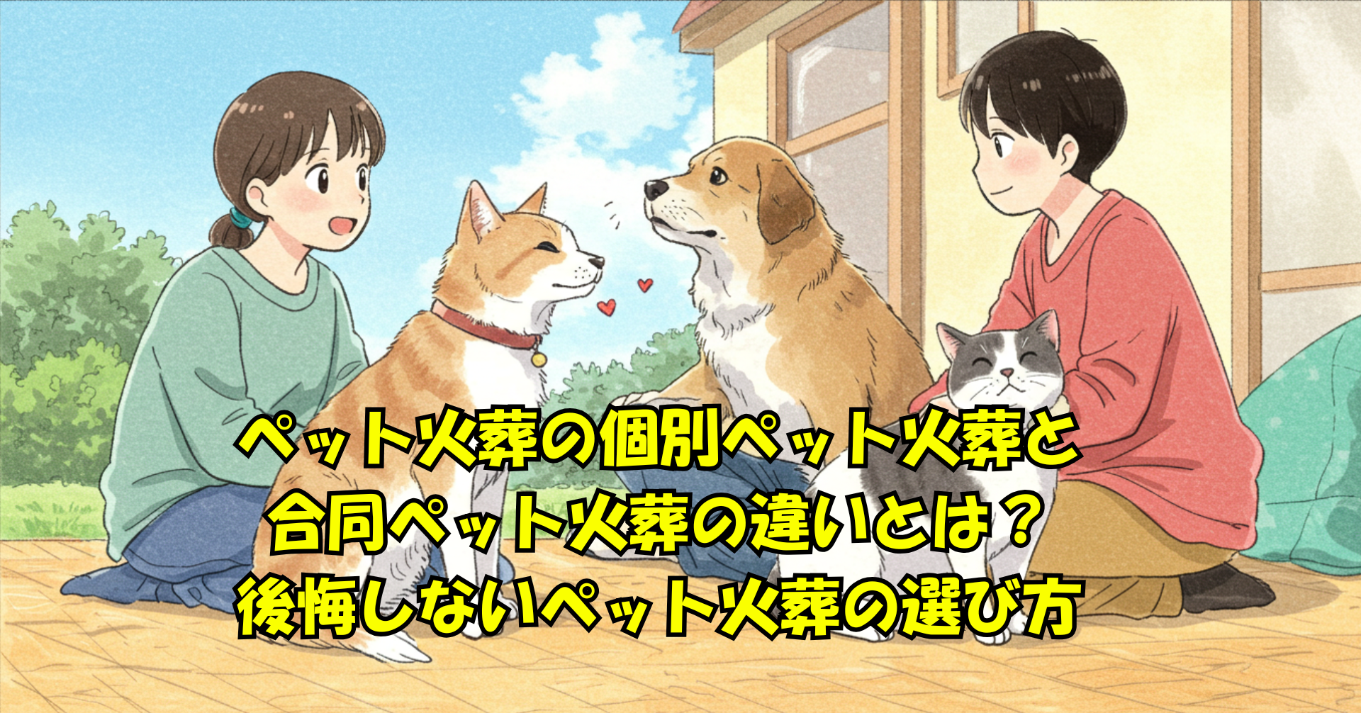 ペット火葬の個別ペット火葬と合同ペット火葬の違いとは？後悔しないペット火葬の選び方