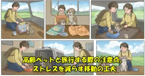 高齢ペットと旅行する際の注意点、ストレスを減らす移動の工夫