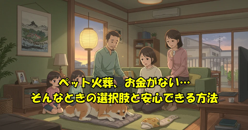ペット火葬、お金がない…そんなときの選択肢と安心できる方法