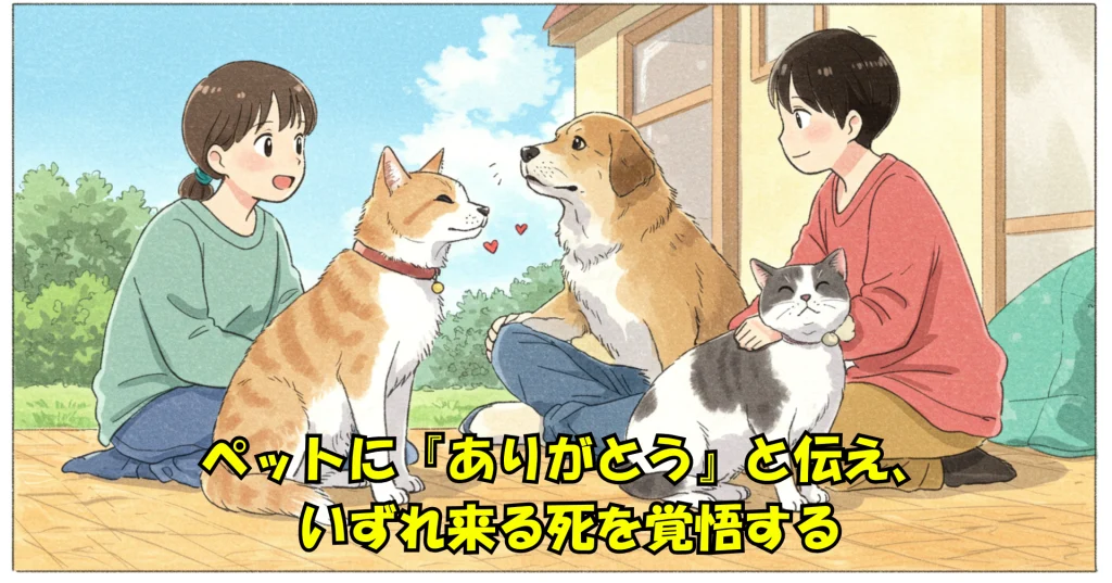 ペットに『ありがとう』と伝え、いずれ来る死を覚悟する